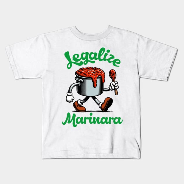 Legalize Marinara Kids T-Shirt by DankFutura